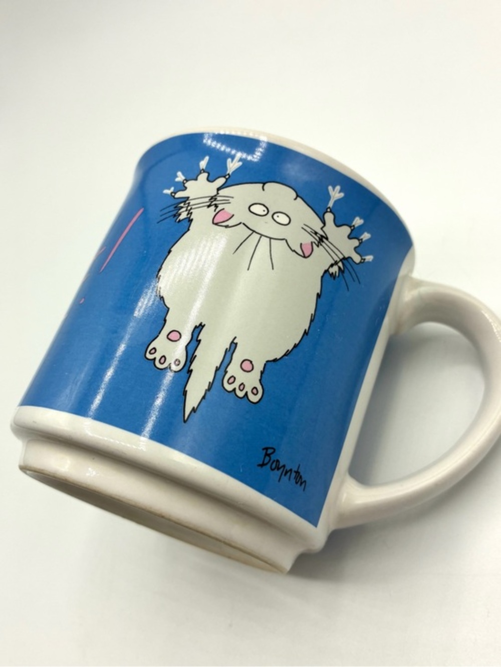 Vintage Sandra Boynton Hang In There Cat Mug Recycled Paper Products Korea